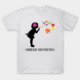 'Embrace Differences' Awesome Autism Awareness T-Shirt